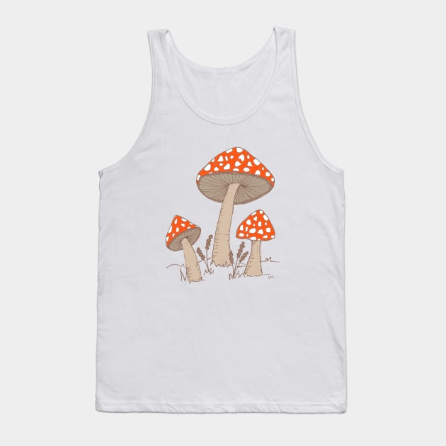 Trio of Mushrooms Tank Top by LauraKatMax